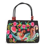 Joyfeelshop Vintage Nakış Moda Kadın Birden Fazla Stil Nakış Etnik El Çantası Çapraz Çanta Bayan Tote Omuz Çantası Dekoratif Aksesuarlar Hediyeler, 4x9mm siyah hematit boncuklar, L, Sepetler