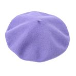 JOYHY Erkekler düz renk yün sanatçı fransız bere bere şapka, lavanta, One Size-M