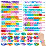 Joyin Pop Fidget Toys, 25 adet parti hediyesi, 4 ila 8, 8 ila 12 yaş arası çocuklar için, stres önleyici bilezikler, duyusal oyuncaklar, doğum günü, karnaval ödülü, çocuklar için hediye çantaları