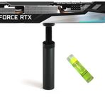 JOYJOM GPU Destek Braketi, Grafik Kartı Desteği, GPU Braketi Brace, Ekran Kartı Sag Tutucu Braketi, GPU Standı, Alüminyum 72-125mm Siyah