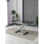 JoyMassa Venoxa Premium Seri 70X110 / 70X160 Mdf Masa ( Tek Masadır ) - Siyah - Gri