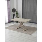 JoyMassa Venoxa Premium Seri 70X110 / 70X160 Mdf Masa ( Tek Masadır ) - Traverten - Kapuçino