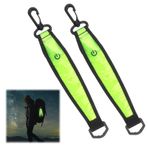 Joynine 2 adet LED sinyal lambası, okul çantası, ışık, okul çantası, 3 modlu, LED reflektörlü römork, çocuk güvenlik ışığı, reflektörlü ışık bandı, çocuklar, gezginler, koşucular, bisiklet sürücüleri