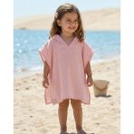 Joyous Mom & Kids 2 Katlı Organik Muslin Kapüşonlu Panço – Bebek ve Çocuklar Için %100 Pamuk Plaj ve Banyo Havlusu - 0 - 2 Yaş - Pembe