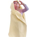 Joyous Mom Kids Dört Katlı Müslin Bebek Çocuk Havlu Kundak Banyo Havlusu Pamuk Plaj Havlusu Panço 4 Katlı - Bej - 0 - 3 Yaş