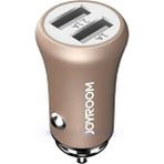 Joyroom JR-F635 5V 3.1A Hızlı Şarj Koruma Altın Sarısı Akıllı Araç Şarj Çift USB Portu