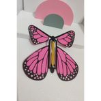 JoyShine Lastikli Uçan Kelebek, Kitap ve Davetiye Arası Sürpriz Kurmalı Sihirli Oyuncak, Pembe Renk