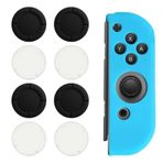 Joystick kapakları, kumanda anahtarı için yedek kapak, 4 çift başparmak tutuşu, analog çubuk, silikon joystick koruma aksesuarı, analog silikon kapaklar, Nintendo Switch/Lite/OLED ile uyumlu