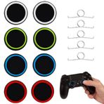 Joystick kapakları, Thumbstick Grip Caps, Grip Joystick Cap Analog 4 Çift Kauçuk Joystick 5PC Metal Trigger Yaylar Oyun Kumanda Aksesuarı PS5 PS4 Xbox 360 PS3 Joystick Başlıkları için