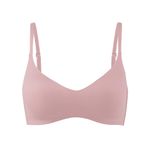 Joyunii Askısız sütyen Kadınlar için Zero Feel İç Giyim Bralette Büstiyer Dikişsiz Çıkarılabilir Pedler Klasik Sutyen Pembe 36-38