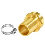 Joywayus 3/4" Dikenli x 3/4" Erkek GHT Dişli Altıgen Pirinç Bahçe Su Hortumu Boru Konektörü Bakır Bağlantı Paslanmaz Kelepçe Ev/Tekne/Çimen/Elektrikli Yıkama/Sulama