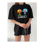 Jozia Unisex Rahat Kesim Gumball Karakter Oversize T-shirt