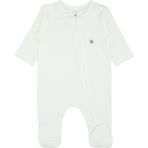 Jrmori Boydan Fermuarlı Basic Tulum - Beyaz - 1,5 - 2 Yaş