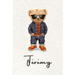 Jérémy: Cahier personnalisé avec prénom Jérémy | Cadeau d'anniversaire pour enfant, garçon, homme, copain ... | Nounours | 110 pages lignée, Petit Format 6x9 pouces (15,24 x 22,86 cm)