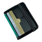 JS HT-011 17 Kart Alır Kağıt Para Bölmeli Lastikli RFID Dik Model Erkek Kartlık
