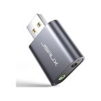 Jsaux DM0003 Harici Ses Kartı Için Usb-A'dan 3,5 Mm'ye Çevirici Mikrofon ve Ses Adaptör
