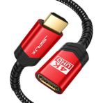 Jsaux HDMI UHD Uzatma Kablosu 4K 60Hz Yüksek Hızlı HDMI Uzatma Kablosu Adaptör Konektörü (Hdr Hdcp 2.2), Roku Tv Streaming Stick, Bluray Player, Hdtv, Laptop ve Pc ile Uyumlu CV0018 3m - Siyah - Kırmızı
