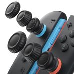 JSAUX Nintendo Switch 2 (2025) için Joystick kapakları, Switch yedek parçaları, gelişmiş oyun tutuşu, konforlu ve uzun ömürlü, Switch 2 joycon Controller aksesuarı, siyah, 3 çift (6 adet)