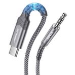 JSAUX USB C jak AUX kablosu 1 m, USBC - 3,5 mm Jack araç kulaklık adaptörü naylon örgülü AUX kablosu Huawei P40/P30/P20/Mate 20/30, Samsung Galaxy S20/S20+/Note20/10/A8/A80, Oneplus 7 gri için
