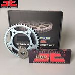 JT ZİNCİR DİŞLİ SETİ YAMAHA WR R X 125cc ZİNCİR: JT-428HDR ÇELİK-134 ÖN-ARKA DİŞLİ: SUNSTAR 14T-53T 2009-2015