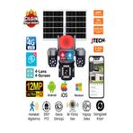 jtech O-Kam OK-337 Premium 4g 12MP Sim Kartlı 2xSolar Panelli Çakarlı 4 Kameralı 1 Ptz Akıllı Kamera