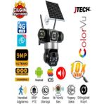 Jtech O-Kam Pro OK-302 AOV (3+3+3) 9mp 4g Sim Kartlı Solar Panelli 3 Lens 1 Ptz Akıllı Kamera - SD Kart Yok