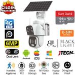 Jtech X-22 3mp+3mp 6mp Aov E-Sim 4g 1xsolar 2 Kameralı 1 Ptz Akıllı Kamera - 64gb SD Kart