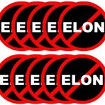 JTOJIMEEVI 10 paket Anti Elon yuvarlak hiçbir tampon Sticker Tesla sahipleri için misk gitti çılgın hediye aksesuar çıkartması modeli yansıtıcı vinil etiket dizüstü çıkartması araba tampon pencere su geçirmez