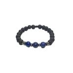 Jtss26blk1745 Lav Taşı Ve Lapis Lazuli Ceyt Doğaltaş Janti Bileklik