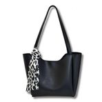 Judour Bags SİYAH Kadın Fularlı Fermuarlı Kapamalı Shopper El Ve Omuz Çantası