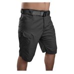 Jueshanzj Açık Hava Şortu Beş Parçalı Pantolon Özel Kuvvetler Askeri Kamuflaj İş Şortu Erkek Taktik Şort, Black, 5XL