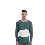 Jueshanzj Alman kadife Termal İç Giyim Erkek, Polar Astarlı Taban Katman Seti erkek termal tayt erkek termal üst termal pantolon, Koyu yeşil korse, 4XL