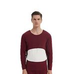 Jueshanzj Alman kadife Termal İç Giyim Erkek, Polar Astarlı Taban Katman Seti erkek termal tayt erkek termal üst termal pantolon, Lacivert korse, 6XL