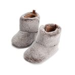 Jueshanzj Bebek Ayakkabıları Kız Bebek Ayakkabıları Bebek Ayakkabıları Yumuşak Deri Bebek Ayakkabıları Bebek Ayakkabıları Bebek Kız Ayakkabıları Bebek Ayakkabıları Polar Bot, gri, 6 UK Child
