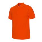 Jueshanzj Erkek pamuk kısa kollu polo tişört Basic polo gömlek üst, Turuncu, XXL