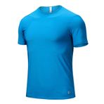 Jueshanzj Fitness kısa kollu erkek hızlı kuruyan kumaş nefes alabilen bol fitness ter emici koşu yarım kollu tişört, mavi (Light Blue), M