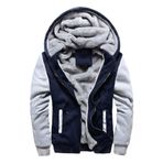 Jueshanzj Kış kamuflaj kazak erkek rahat spor hırka kazak ceket, Mavi 2, 4XL