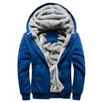 Jueshanzj Kış kamuflaj kazak erkek rahat spor hırka kazak ceket, Mavi 3, XL