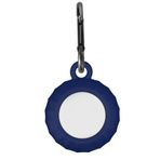 Jueshanzj Silikon Kılıf GPS Taşınabilir Gözyaşı/Çiçek/Yuvarlak Şekilli Bluetooth İzleyici Tutucu Anahtarlıklı Hava Etiketleri Koyu Mavi (Yuvarlak)