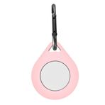 Jueshanzj Silikon Kılıf GPS Taşınabilir Gözyaşı/Çiçek/Yuvarlak Şekilli Bluetooth İzleyici Tutucu Anahtarlıklı Hava Etiketleri Pembe (Gözyaşı Damlası Şekli)