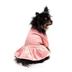 Juicy Couture Pembe Leopar Tül Köpek Elbisesi – Kazak Tasarım Elastik Bel ve Kloş Etek ile Köpek Gömleği, Uygun Banyo Molaları için Köpek Giysileri, X-Small (2-4 lb.)
