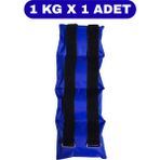 Jukon 1 kg x 1 Adet Toplam 1 kg El ve Ayak Bilek Ağırlığı Kas Güçlendirici Kum Ağırlık Torbası Mavi