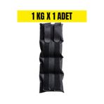 Jukon 1 Kg x 1 Adet Toplam 1 Kg El ve Ayak Bilek Ağırlığı Kas Güçlendirici Kum Ağırlık Torbası Siyah