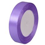Jukway Saten bant, açık mor, 20 mm, 22 metre hediye bandı, kurdele bandı, el işi, dikiş, dekoratif bant, kumaş bant, hediye paketleri, saç kurdeleleri, doğum günü, düğün, parti dekorasyonu için