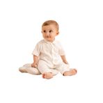 Julayla Jakarlı Bebe Yakalı 2’li Bebek Takımı | 3-24 Ay Arası Ekru 3-6 AY