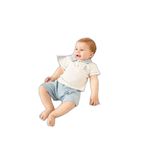Julayla Jakarlı Yakalı 2’li Erkek Bebek Takımı | Şık ve Rahat Tasarım | 3-24 Ay | KD53457 mavi 6-9 AY