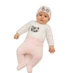 Julayla Kız Bebek 5li Zıbın Set Pembe Bebe Takım Pembe Yeni Doğan