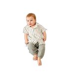 Julayla Müslin Gömlek Pantolon Takım | Erkek Bebek Yazlık 2’li Set | 6-36 Ay | KD53217 Gri 18-24 AY