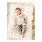 Julayla Müslin Gömlek Pantolon Takım | Erkek Bebek Yazlık 2’li Set | 6-36 Ay | KD53217 Gri 9-12 Ay