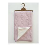 Julayla - Welsoft Astarlı Triko Battaniye 90x100 Pembe Pembe 85 x 90